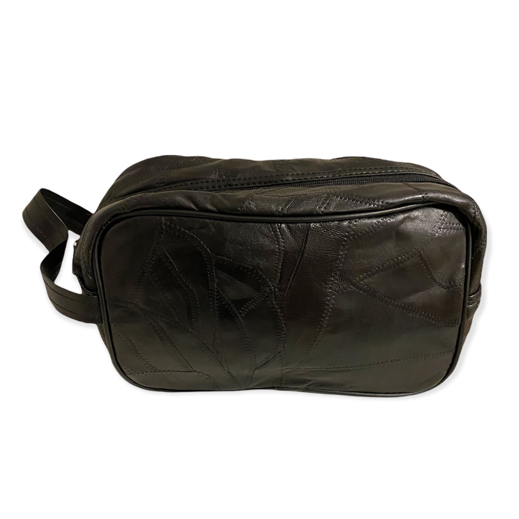 Vintage Leather Patches Travel Case